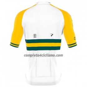Maglia 2023 INEOS Grenadiers Campione Australiano Manica Corta Giallo Bianco